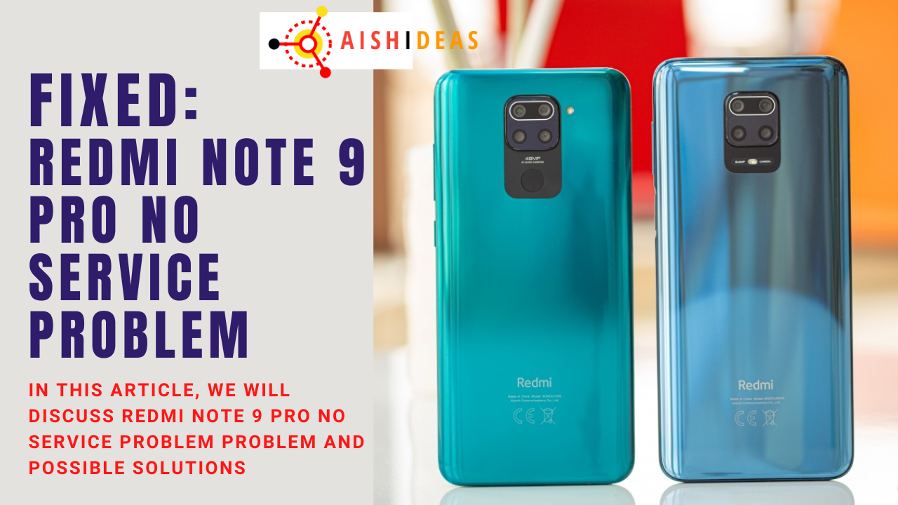 Redmi Note 9 Pro No Service Problem
