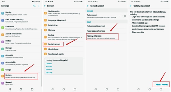 How to Reset LG Phone From Settings?
