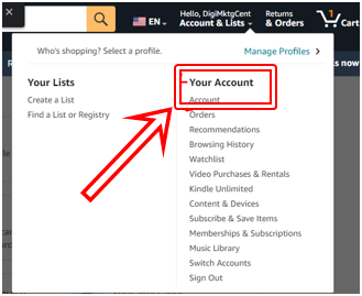 How to Change Digital Purchase Address On Amazon step 2