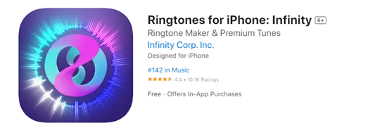 Infinity best free ringtone app for iPhone