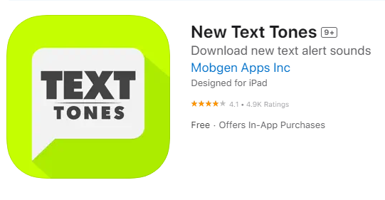 New Text Tones best free ringtone app for iPhone