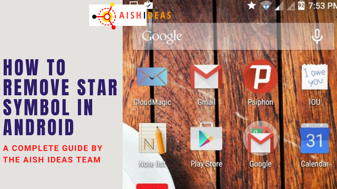 remove star symbol in android
